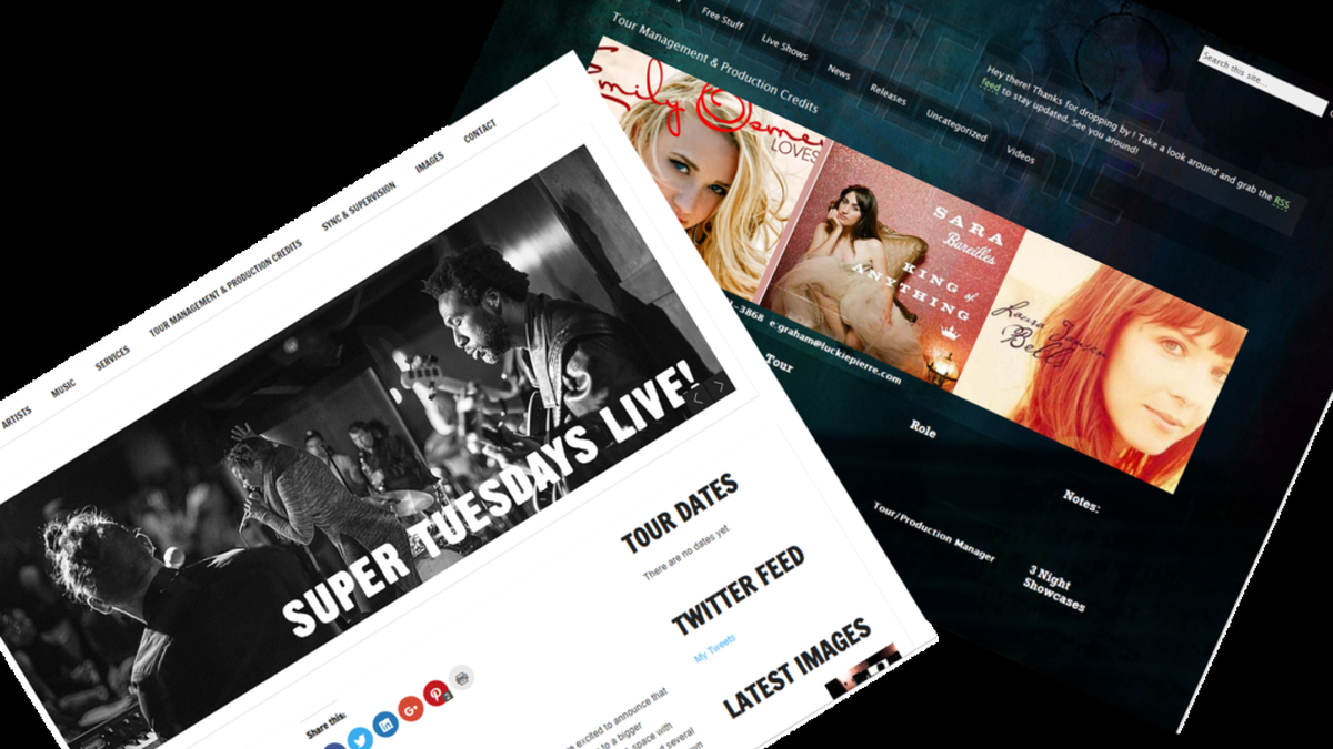 Luckie Pierre Entertainment website screenshot
